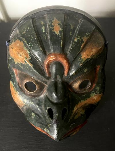 Japanese Wood Bugaku Mask of Korobase Edo Period