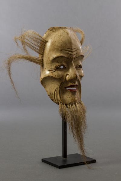 Japanese Wood Noh Mask of Jo
