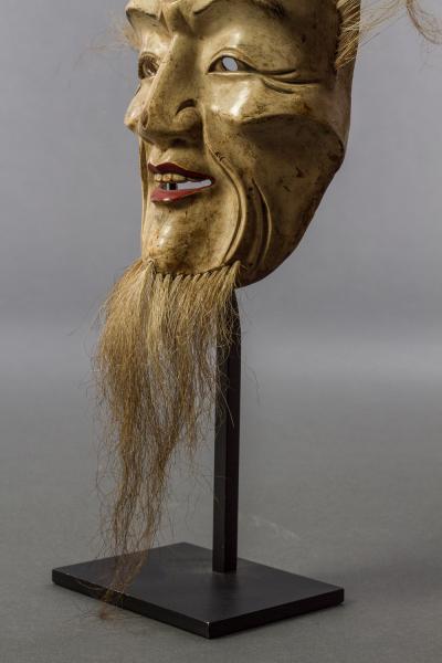 Japanese Wood Noh Mask of Jo