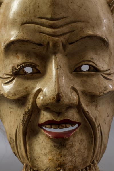 Japanese Wood Noh Mask of Jo