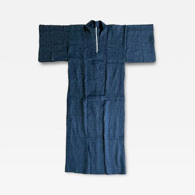Japanese Woven Asa Double Ikat Summer Usumono Kimono Provenance
