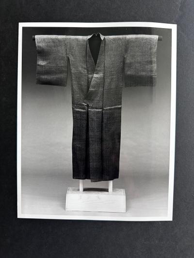 Japanese Woven Asa Double Ikat Summer Usumono Kimono Provenance