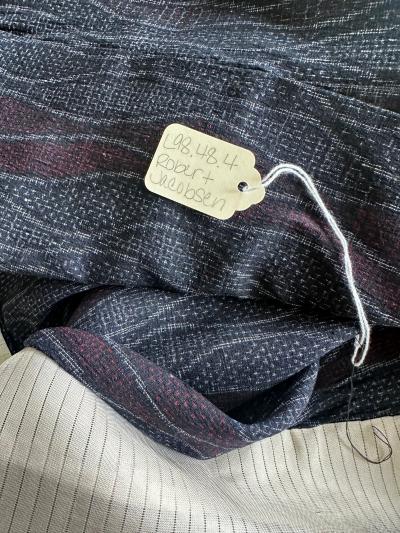 Japanese Woven Asa Double Ikat Summer Usumono Kimono Provenance