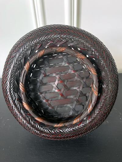 Japanese Woven Bamboo Ikebana Basket Morikago