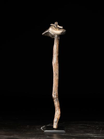 Japanese hard Wood Nyoi Sceptre with black rock finish