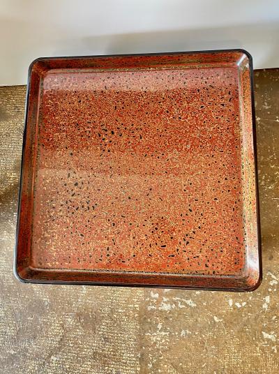 Japanese lacquer Footed Trays Set of Three