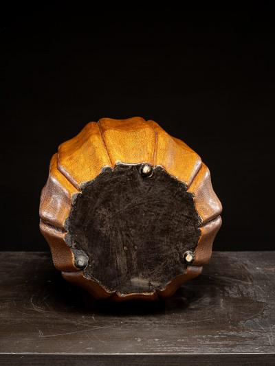 Japanese style antique Stool or Sidetable covered in Shagreen Galuchat