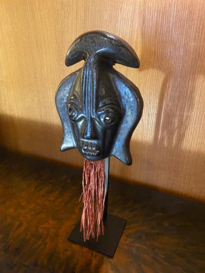 Jaque Sagan Ceramic Mask by Jaque Sagan Vallauris France 1960s