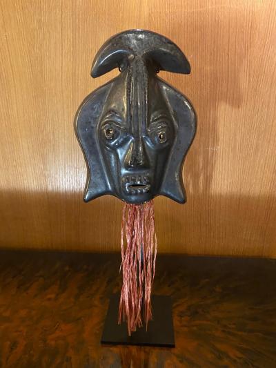 Jaque Sagan Ceramic Mask by Jaque Sagan Vallauris France 1960s