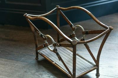 Jaques Adnet style magazine rack