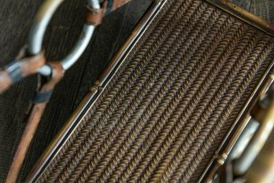 Jaques Adnet style magazine rack