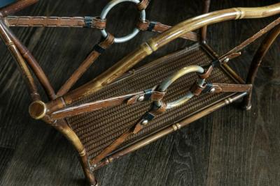 Jaques Adnet style magazine rack