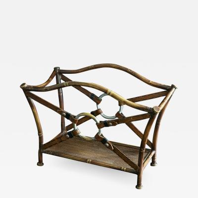 Jaques Adnet style magazine rack