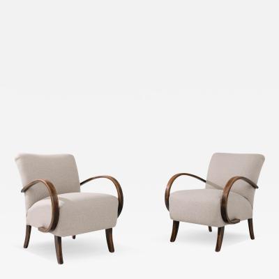 Jaroslav m dek 1960s Bentwood Armchairs by Jindrich Halabala a Pair