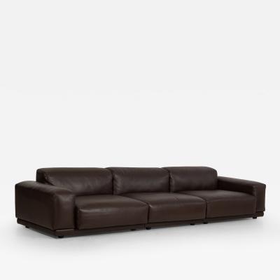 Jasper Morrison for Vitra Chocolate Brown Leather Soft Sectional Modular Sofa