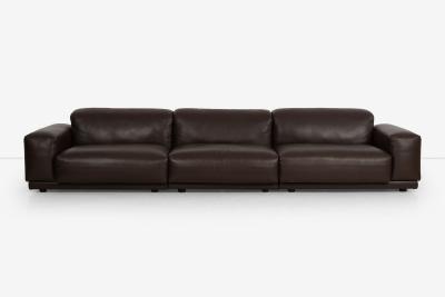 Jasper Morrison for Vitra Chocolate Brown Leather Soft Sectional Modular Sofa