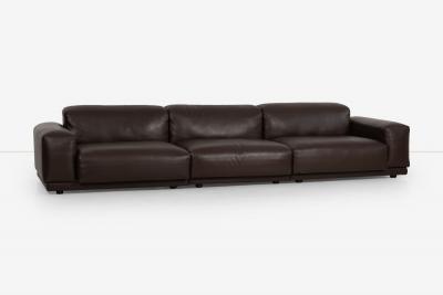 Jasper Morrison for Vitra Chocolate Brown Leather Soft Sectional Modular Sofa