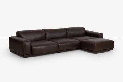 Jasper Morrison for Vitra Chocolate Brown Leather Soft Sectional Modular Sofa