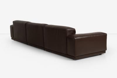 Jasper Morrison for Vitra Chocolate Brown Leather Soft Sectional Modular Sofa