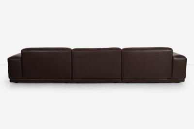 Jasper Morrison for Vitra Chocolate Brown Leather Soft Sectional Modular Sofa