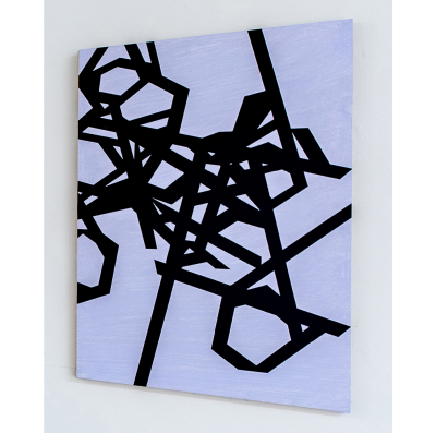 Jasper van der Graaf Untitled 2023 black purple Abstract painting 2023