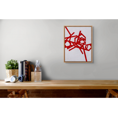 Jasper van der Graaf Untitled 2023 red white Abstract painting 2023