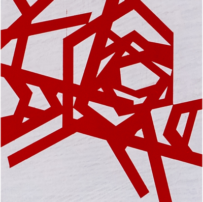 Jasper van der Graaf Untitled 2023 red white Abstract painting 2023