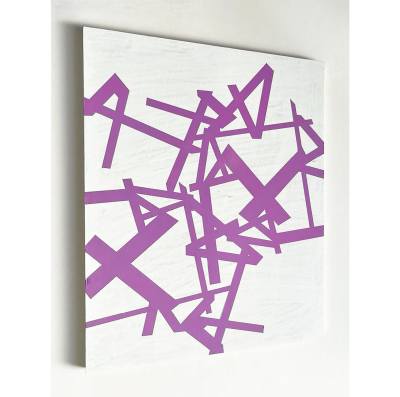 Jasper van der Graaf Untitled 2024 purple white Abstract painting 2024