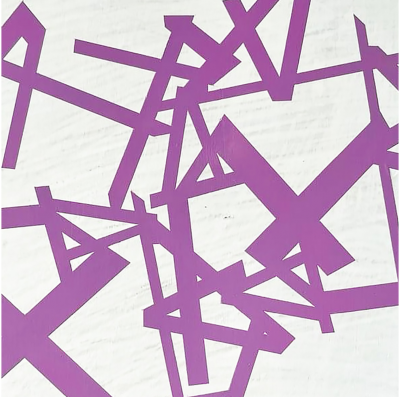 Jasper van der Graaf Untitled 2024 purple white Abstract painting 2024
