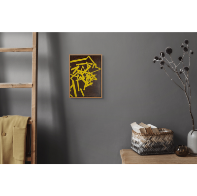 Jasper van der Graaf Untitled 2024 yellow brown Abstract painting 2024