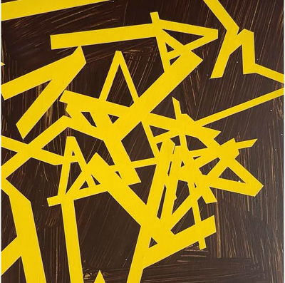 Jasper van der Graaf Untitled 2024 yellow brown Abstract painting 2024