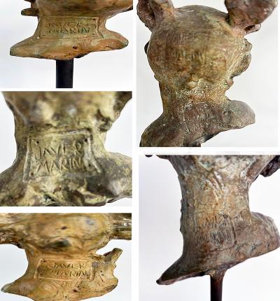 Javier Marin Javier Marin Patinated Bronze Sculptures Signed Set of 5 Mexico