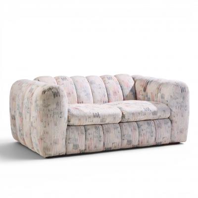 Jay Spectre Jay Spectre Channeled Postmodern Sofa Loveseat