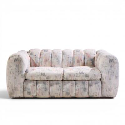 Jay Spectre Jay Spectre Channeled Postmodern Sofa Loveseat