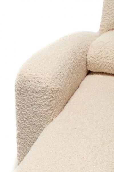 Jay Spectre Jay Spectre Steamer Chaise for Century Furniture in Ivory White Boucl c 1990s