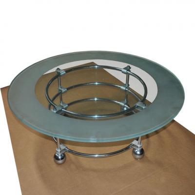Jay Spectre Jay Spectre for Century Furniture Chrome and Glass Coffee Table