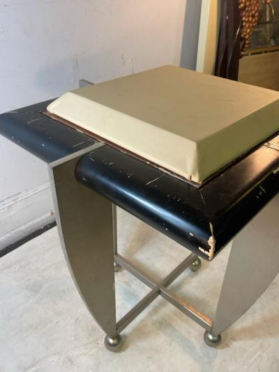 Jay Spectre POST MODERN STEEL AND WOOD TABLE BY JAY SPECTRE