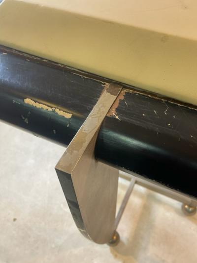 Jay Spectre POST MODERN STEEL AND WOOD TABLE BY JAY SPECTRE