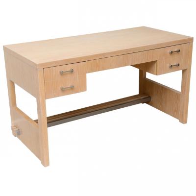 Jay Spectre Rare American Modern Cerused Oak Desk by Jay Spectre