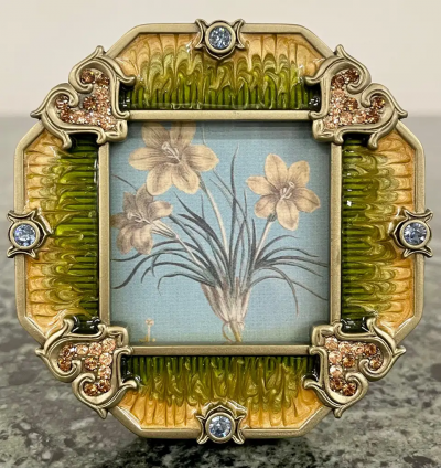 Jay Strongwater Jay Strongwater Octagonal Swarovski Picture Frame New in Box