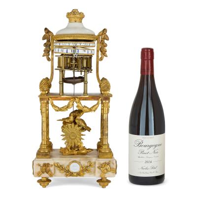 Jean Andre Lepaute 18th century Louis XVI ormolu and marble cercle tournant mantel clock by Lepaute