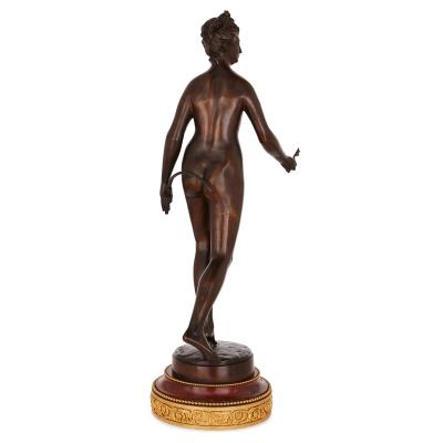Jean Antoine Houdon Antique French bronze sculpture after Houdon