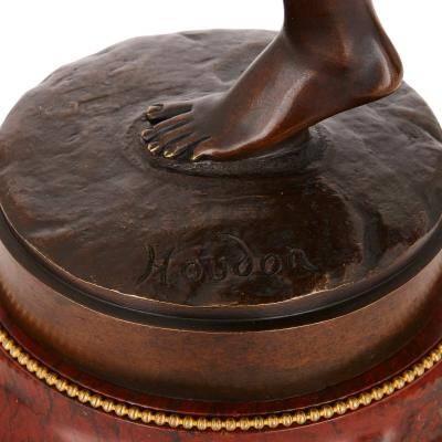Jean Antoine Houdon Antique French bronze sculpture after Houdon