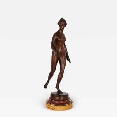 Jean Antoine Houdon Antique French bronze sculpture after Houdon