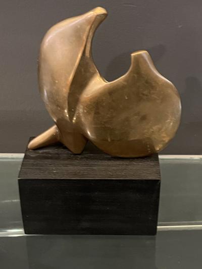 Jean Arp MODERNIST ABSTRACT TRIO OF BRASS BIRDS SCULPTURE SIGNED