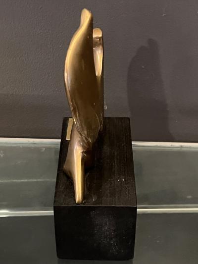 Jean Arp MODERNIST ABSTRACT TRIO OF BRASS BIRDS SCULPTURE SIGNED