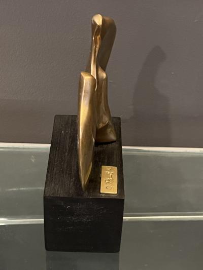 Jean Arp MODERNIST ABSTRACT TRIO OF BRASS BIRDS SCULPTURE SIGNED