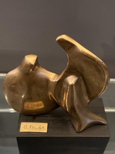 Jean Arp MODERNIST ABSTRACT TRIO OF BRASS BIRDS SCULPTURE SIGNED