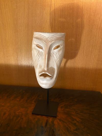 Jean Austruy Ceramic Mask attributed to Jean Austruy France 1960s
