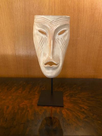 Jean Austruy Ceramic Mask attributed to Jean Austruy France 1960s
